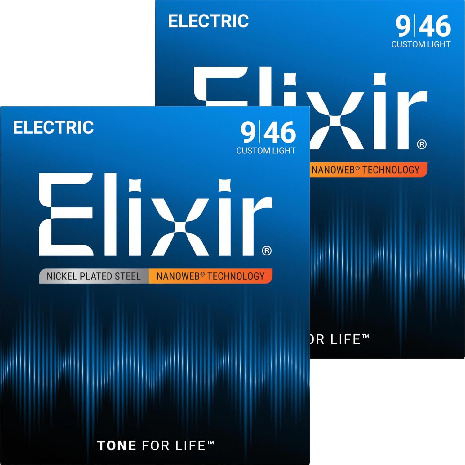 ELIXIR Elixir Electric Guitar Strings NANOWEB Custom Light .009-.046 #12027 2-Piece Set Domestic Regular Product