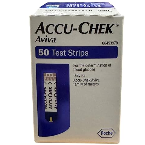 Accu-Chek Aviva Blood Glucose Test Strips- Pack of 50 Test Strips