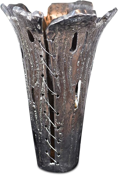 Decorative Aluminum Broken Flower Vase (DH3017) | Tall Metal Flower Container | Aluminum Flower Centerpiece for Home Decor,Wedding, Party, Decor Accent Flower Vase.