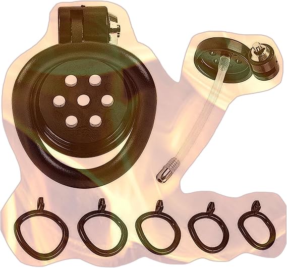 Men's Mini Flat Protection Cage -YA20US (Black+Silicone Tubing:B)