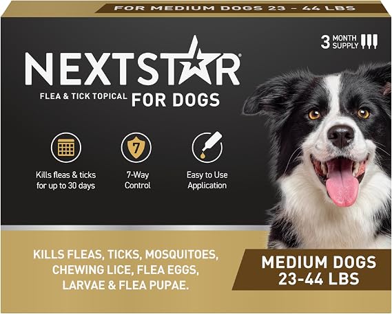 NextStar Flea & Tick Topical Dogs Medium, 7-Way, 3-Month