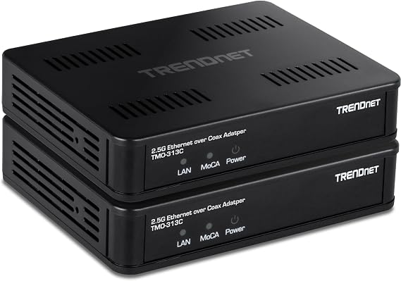 TRENDnet 2.5Gbps Ethernet Over Coax Adapter (2-Pack), TMO-313C2K