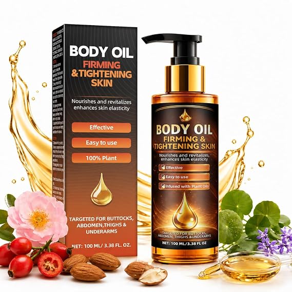 Body Firming Oil for Women, 3.38 FL OZ, AfterShower Skin Tightening Care