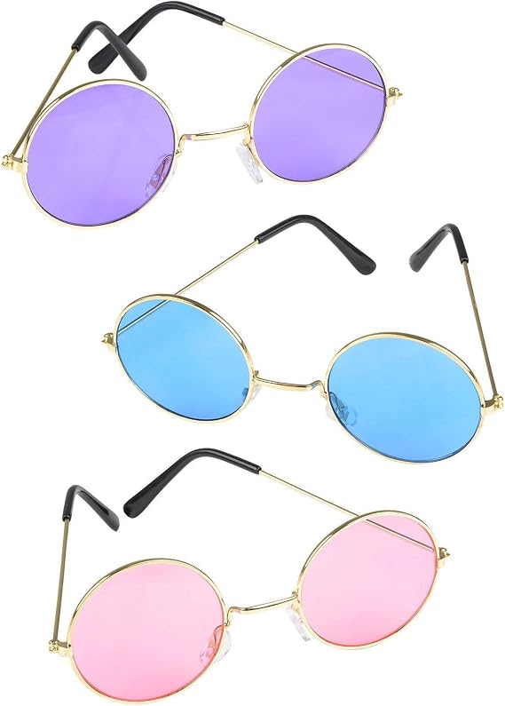 JOHN LENNON COLORED SUNGLASSES (Multi, 3 pack)