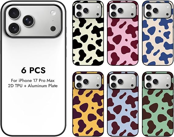 6 Pack Sublimation Phone Case Blanks for iPhone 17 Pro Max