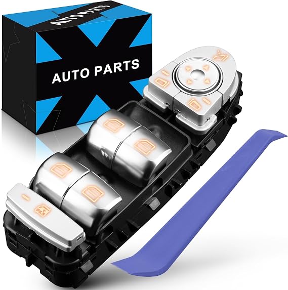 Master Power Window Switch for:-Mercedes-Benz C300 C63s AMG 15-18 GLC300 C350e C63 AMG 16-18 C43 AMG GLC43 AMG 17-18, Front Left Driver Side Control Door Lock Switch Button OEM 2059056811