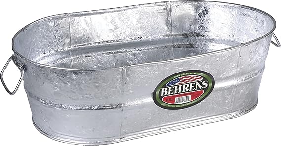 Oval Tub Galv 7.5gal