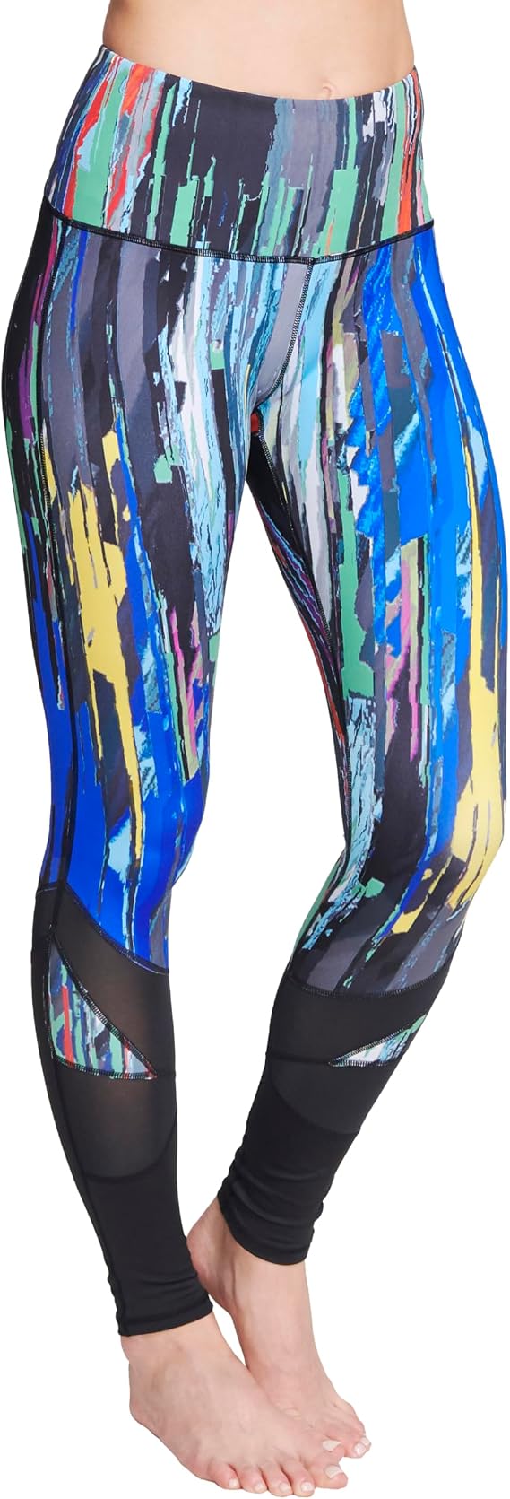 Womens Printed Leggings w/Pocket High Waist, Tummy Control, Full Length - Perfect for Yoga & Workouts