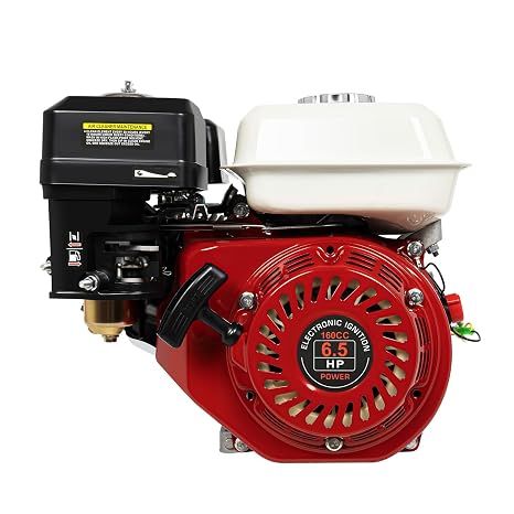 Gas Engine Go Kart Engine 6.5HP / 7.5HP Engine Go Kart Motor 160cc / 210cc 4 Stroke Engine, Replacement Horizontal Shaft Engine, 20mm Shaft Diameter, OHV Air Cooled Pullstart (6.5HP 200cc)