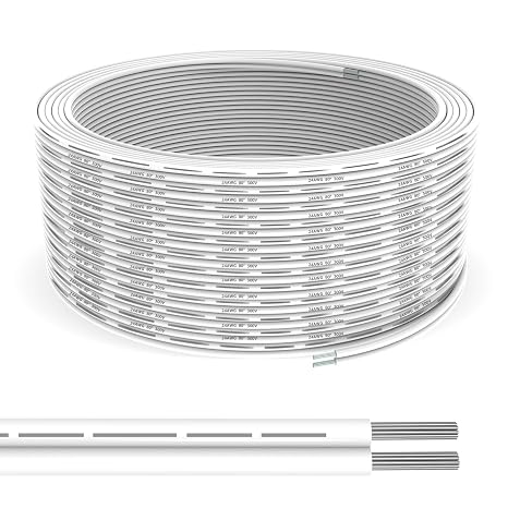 100 Feet 24/2 AWG Universal Garage Door Wire for Control Station and Sensor