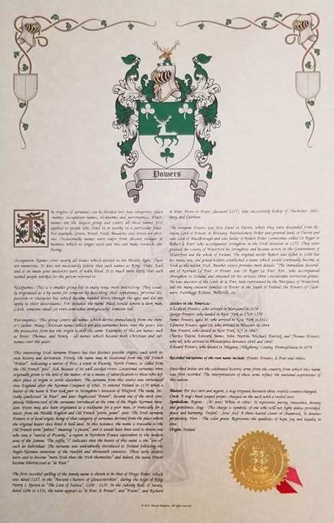Mr Sweets Sallee Coat of Arms, Crest & History 11x17 Print - Name Meaning, Genealogy, Family Tree Aid, Ancestry, Ancestors, Namesakes - Surname Origin: English England