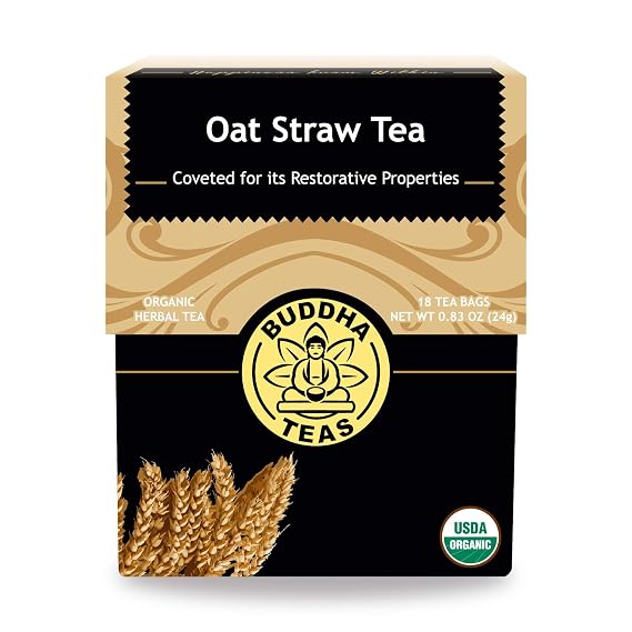 Buddha Teas Organic Oat Straw Tea - Herbal Tea, Caffeine Free