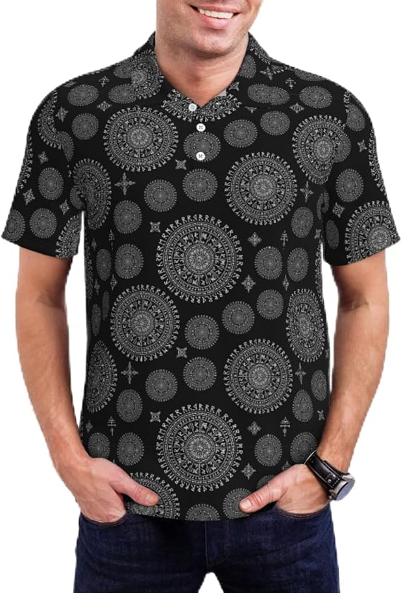 Men's Regular-Fit Quick-Dry Golf Polo Shirt, Midweight Men's Shirt, Sizes S-4XL