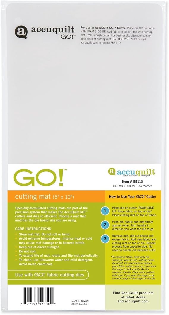 AccuQuilt GO! Cutting Mat 5" x 10" 2-Pack