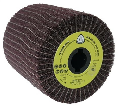 258907 "NCW 600 S" K150 Wheel Abrasive Mop, 0 V, Brown, 100 x 100 x 19 mm