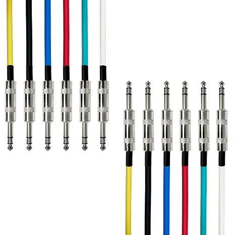 AxcessAbles Balanced Audio Cables - 1/4" TRS to TRS 6 Pack (10ft)