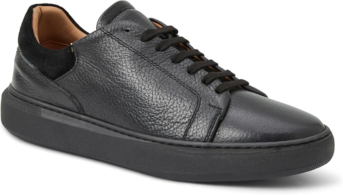 Bruno Magli Men's Salvatore Sneakers, Leather Shoes with Lace-Up Style