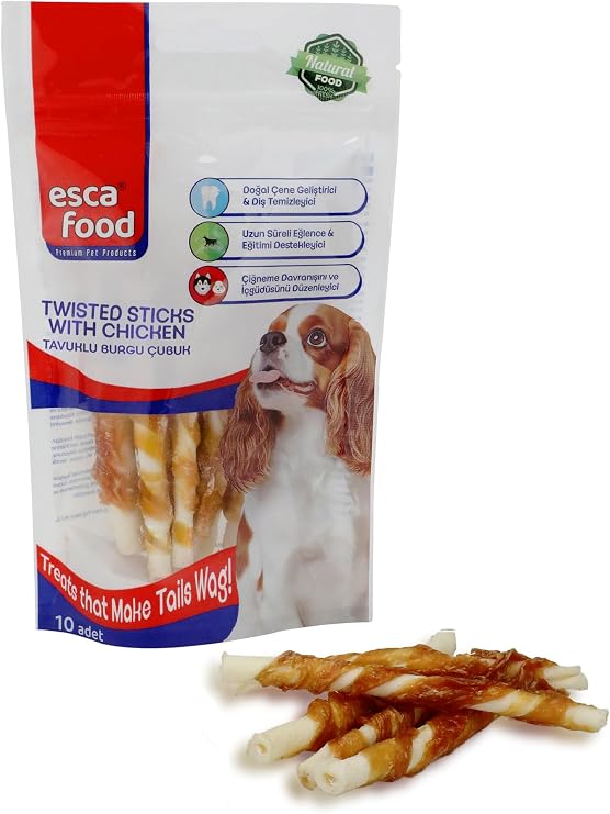 Esca Food Chicken Auger Bone 12 Centimeter 10 Piece 70 Gram Dog Prize Food