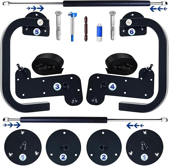 Create A Luxurious Bed Murphy Bed Hardware Kit, Hover in Mid Air Hydraulic Rod Gas Spring System (Vertical, King/California King)