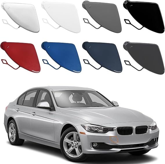 TOPUS Front Bumper Tow Hook Cover for BMW F30 F31 3 Series 320i 328i 335i 2012 2013 2014 2015 Trailer Cover Towing Eye Cap 51117293116 Unpainted