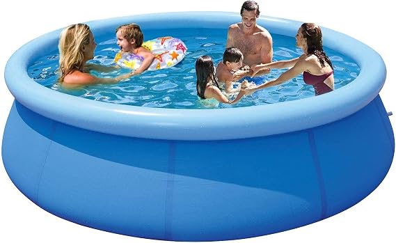 Family Inflatable Swimming Pool, Large Round Inflatable Kiddie Pool, Ground Inflatable Swimming Pool for Kids Adults - 360x76cm142x30inch
