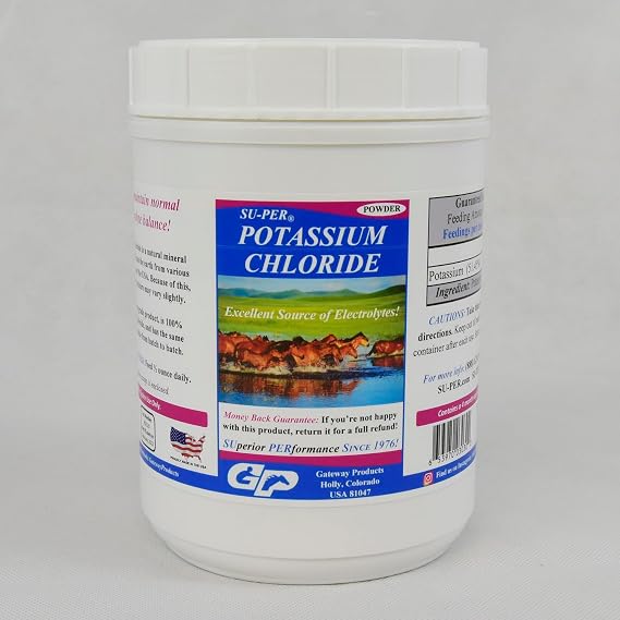 SU-PER Potassium Chloride Supplement for Horses, 4 Pound Powder
