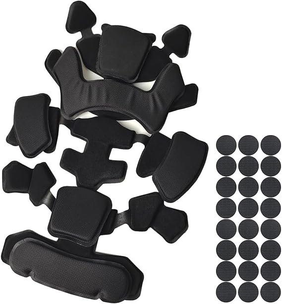 Tactical Helmet Protective Pads, Universal Replacement Memory Foam Helmet Padding Inserts, Shock Absorbing Cushion Kit for Fast/ACH/MICH/USMC/PASGT/Maritime Helmets