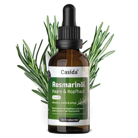 Casida Rosemary Oil Hair & Scalp Natural Hair Oil Hair Growth Care Scalp with Castor Oil Made in Germany Pharmacy 50 ml