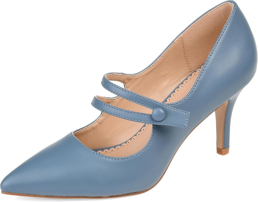 Journee Collection Women's Sidney Pump, Blue, 5.5