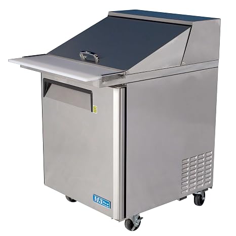 Turbo Air MST-28-12 28" 1 Door Refrigerated Sandwich Prep Table | (12) 1/6 Pan Capacity