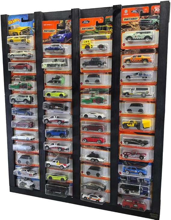 Regular Kart Rafı, Doğal Ahşap Regular Kart Sergileme Vitrini, Kutusunda Card Oyuncak Araba rafı