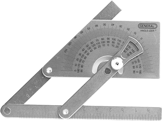 General Tools Protractor Angle Finder Stainless Steel Woodworking 0-180
