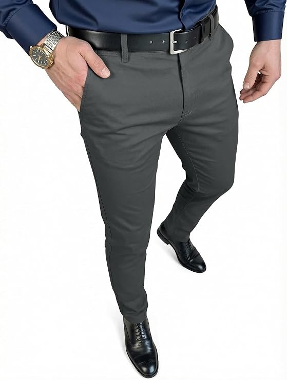 JMIERR Men's Skinny Stretchy Suit Pants