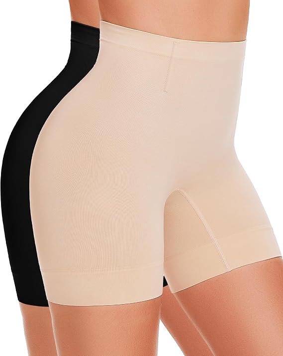 BESTENA Shapewear Shorts for Women, Mid Waist Tummy Control Shaper