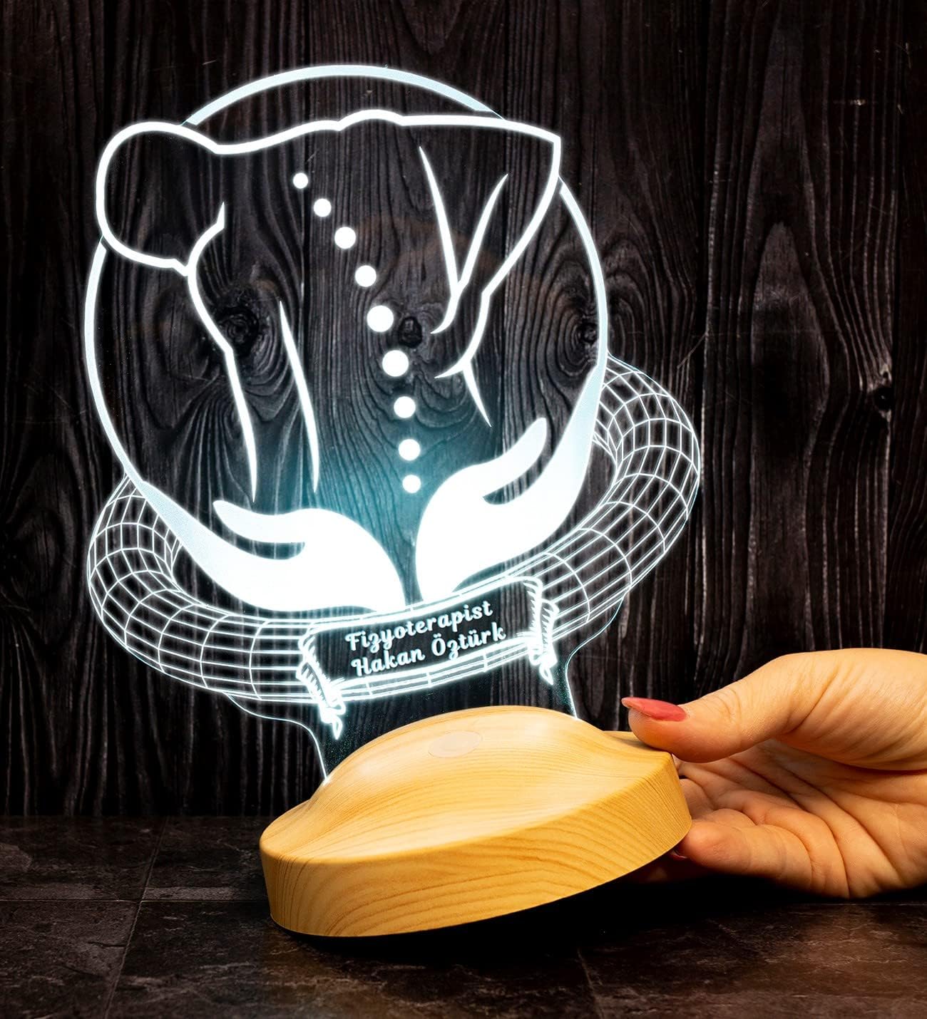 Personalized 3D Led Lamp Gifted to Physiotherapist