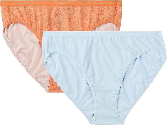 ExOfficio Women's Give-N-Go 2.0 Bikini Cut Brief 2-Pack - Breathable Durable Easy Care Travel Underwear