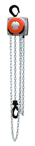 CM Hurricane Hand Chain Hoist, Hook Mount, 1/2 Ton Capacity, 10' Lift, 11.811" Headroom, 0.945" Hook Opening