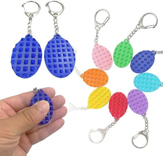 Little Ouchies Pain Stim Fidget Keychains, Blue, 2pcs