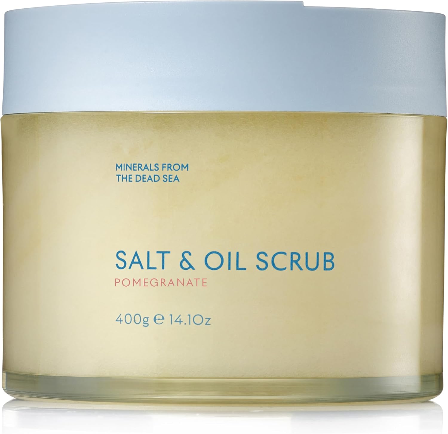 SEACRET Body Scrub - Salt & Oil Exfoliating Body Scrub with Dead Sea Minerals and Essential oils for a Rejuvenated Glow, Pomegranate Scent,