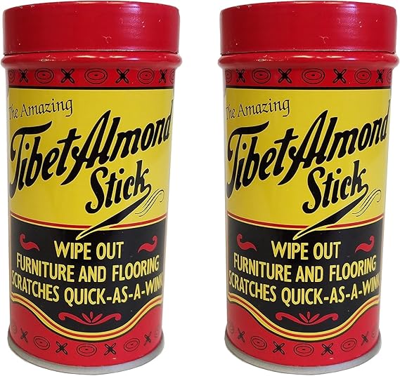 Tibet Almond Stick Scratch Remover - Touch Up and Repair Hardwood, Furniture, Floors Instantly - All-in-One Kit for Restoration of Cabinets, Vinyl, and More - Odorless, Colorless, Non-Toxic (2 Pack)