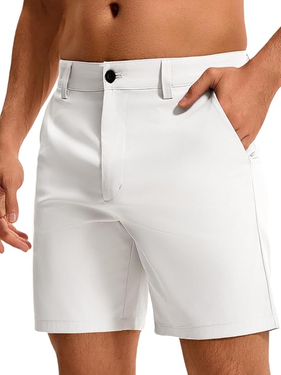 Men's Golf Shorts 7 Inch Inseam, Quick Dry Stretch, Flat Front with 5 Pockets, Lightweight Casual Work Shorts 30