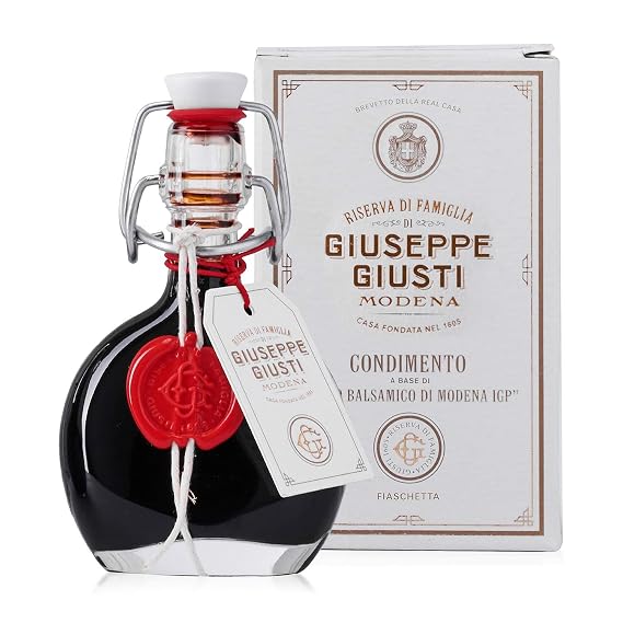Giusti Family Reserve Balsamic Vinegar-Based Condiment - Premium Italian Condiment Based on Aceto Balsamico di Modena, Rich Flavor for Salads, Marinades & Drizzling, Made in Italy - 1.4 fl oz
