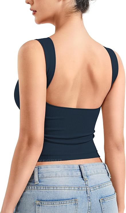 YEOREO Open Back Tank Tops for Women Sexy Cami