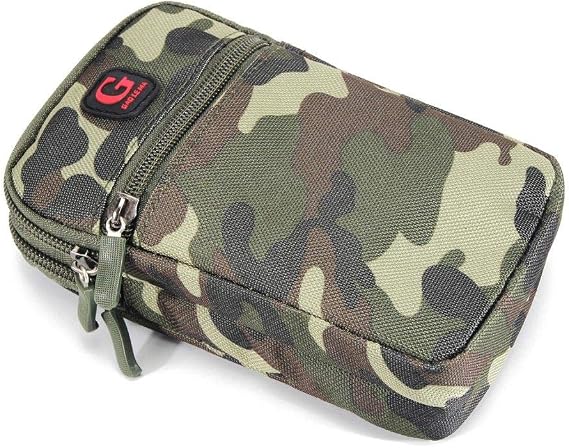 Multipurpose Belt Case Naval Military Army Camouflage for HP IPAQ HW6910 - GREEN (17.5 x 10 cm)
