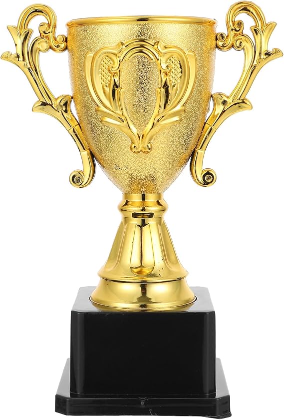 BESPORTBLE Gold Trophy Cup: 7Inch Plastic Award Trophy with Black Base, Awards Trophies Cup for Sports Rewards Competitions Party Favors Football Basketball School Events