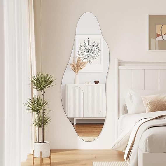 QDSSDECO 63" x 24" Full Length Mirror Irregular Star Shaped, Frameless