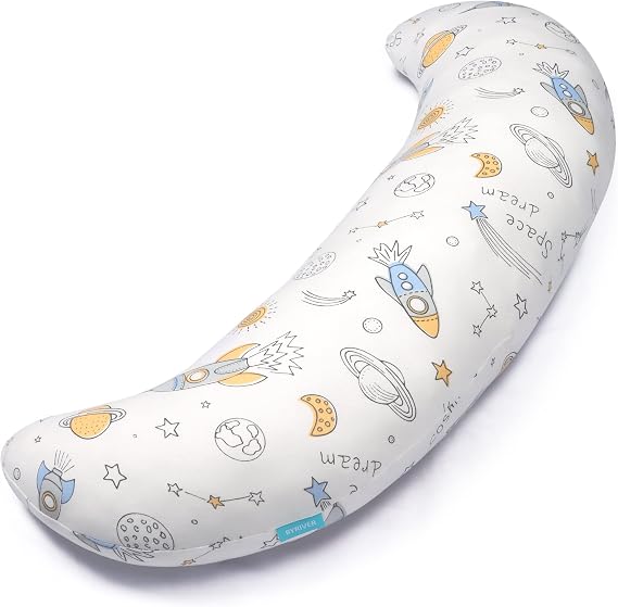 BYRIVER 32" Contour Small Mini Youth Body Pillow Cuddle Pillow for Kids Teens Girls Boys, Side Sleeper Hugging Pillow for Sleeping, Washable Cotton Pillowcase, Gifts for Children(TK)