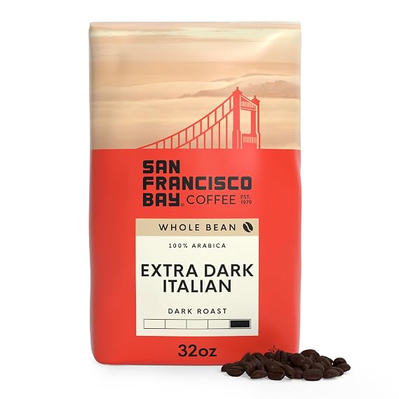 San Francisco Bay Coffee Extra Dark Italian Whole Bean Coffee, 2 lb bag
