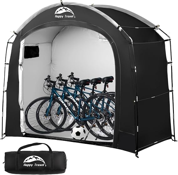 Happy Travel Bike Storage Shed Tent, Waterproof Portable Bicycle Cover Shed