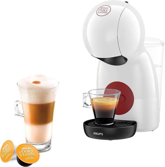 KRUPS Nescafé Dolce Gusto Capsule Coffee Machine, 15 Bars, Multi-Drinks, Compact Coffee Maker, Automatic Shut-off, Economy Mode, Piccolo XS KP1A3110